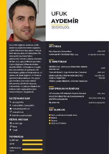 Sosyolog Cv Örnekleri cv indir